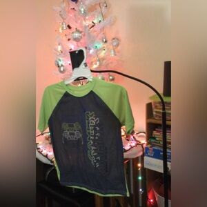 Boys wonder nation Green and Blue Graphic Tee